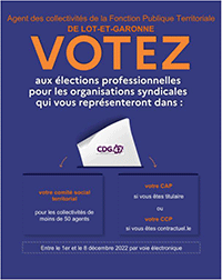 Affiche voter aux élections professionnelles